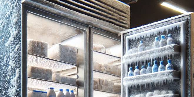 commercial refrigerator ice buildup