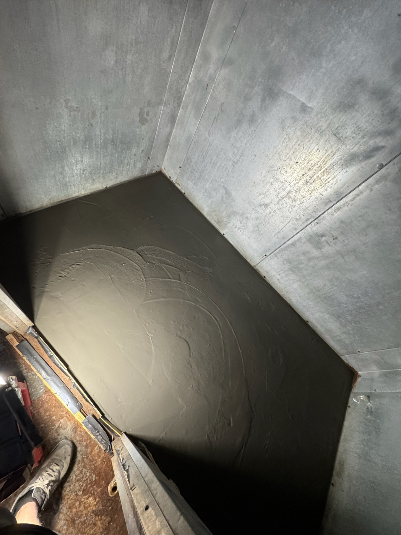 Walk-in freezer with ice buildup — Rock Hard inspection